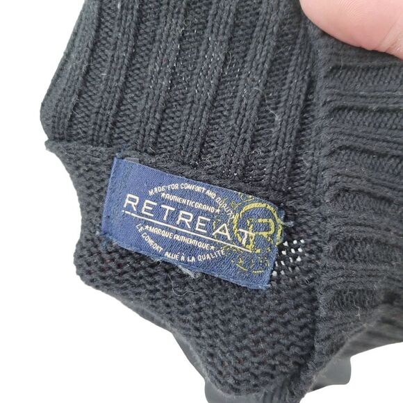 2/$20 Y2K Retreat Black Knitted Sweater Top 100% Cotton Size: M - Picture 5 of 5